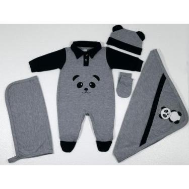 Imagem de Kit Saída De Maternidade - 5 Peças Luck Panda Menino - Lalu enxovais, 