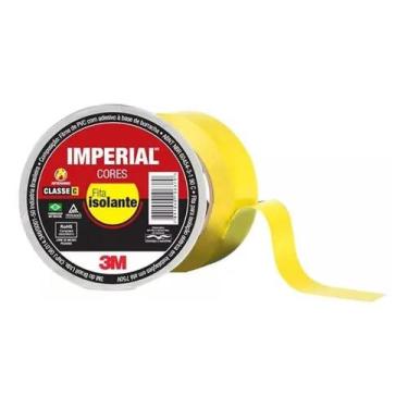 Imagem de Kit 10 Fita Isolante Antichama Imperial Amarela 18mmx10m 3m
