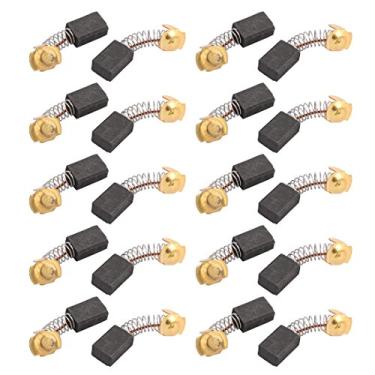 Imagem de uxcell 20 peças 16,5 mm x 11 mm x 7 mm 43 A escovas de carvão ferramenta elétrica para motor de broca de martelo elétrico
