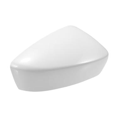 Imagem de uxcell Capa de espelho retrovisor frontal direito acabamento exterior capa de espelho retrovisor adequado para Mazda 3 Axela M3 2017-2019 ABS branco 1 peça