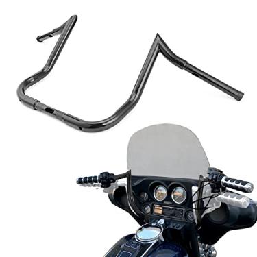 Imagem de WeiSen Guiador de cabides de macaco de 30,5 cm, guidão de 30,2 cm compatível com Harley Touring Electra Glide Street Glide Tri Glide com carenagem Batwing 1986-2023, Ultra Limited 2024 Preto