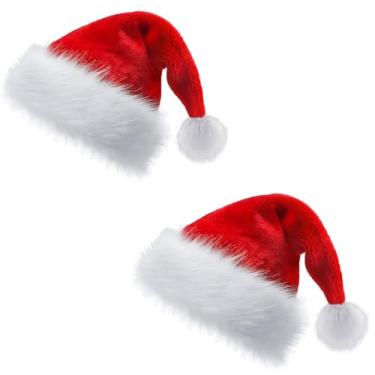 Imagem de HDLJD Santa Hat Christmas Hat Adult Long Furry Christmas Santa Hats for Women and Men Christmas Day Party Decorations
