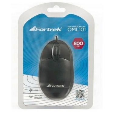 Imagem de Mouse usb fortrek 800dpi oml-101 62845 preto
