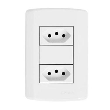 Imagem de Kit Com 10 Unidades de Placa Com 02 Tomadas 2P+T  20A 250V - 7214 - Pl