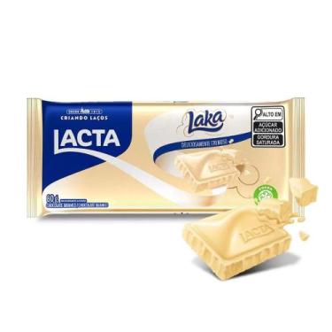 Imagem de Chocolate Branco Laka Lacta Barra 80g