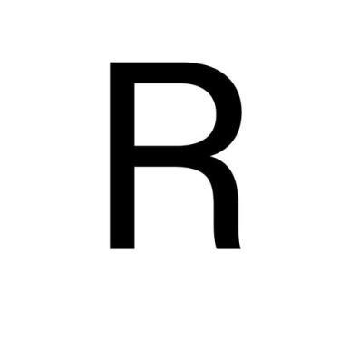 Imagem de Transfer - Letra R - Preto - 1 unidade - Rizzo