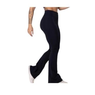 Imagem de Calça Legging Flare Bailarina Poliamida Cintura Alta Tecido Premium - 