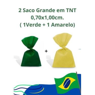 Imagem de 2 Saco Grande/Gigante TNT Brasil 70x1,00cm Presente Roupa Suja Organiz