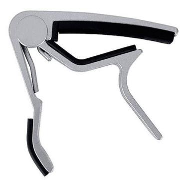 Imagem de Capotraste Braçadeira Delrin Violão Aço Dolphin Metal Prata