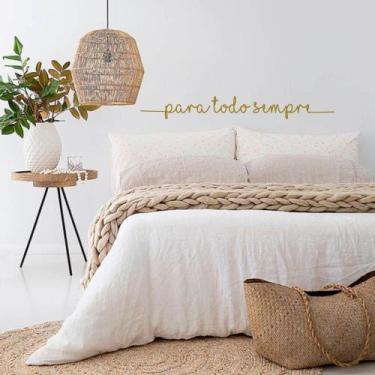 Imagem de Adesivo de Parede Frase Para Todo Sempre Decoração Quarto Casal - Kant