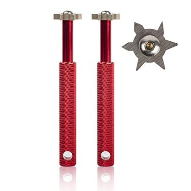 Imagem de HIFROM Apontador de sulcos com 6 cabeças - Ferramenta de resulco para taco de golfe e substituição de limpador para todos os ferros de arremesso de areia e cunhas de aproximação e tacos utilitários (2