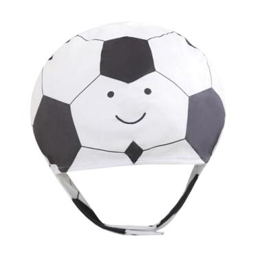 Imagem de Fiocias Chapéu de bola engraçado com arnês de pelúcia para homens de desempenho de palco de aniversário, Futebol