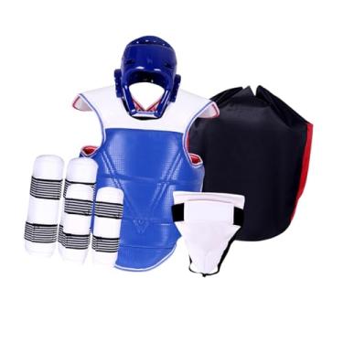Imagem de Dynwave 5x Taekwondo Conjunto de Equipamentos de Proteção com Braços e Pernas Protetores de Cabeça para Boxe Karate Equipamento de Luta Proteção Total para, Xl