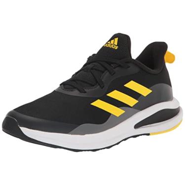 Imagem de adidas Tênis de corrida infantil Fortarun unissex, Preto/amarelo feixe/carbono, 6 Big Kid