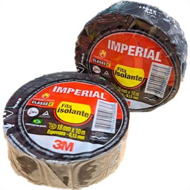 Imagem de Fita Isolante 3M Imperial 10M Preta - Kit C/10 Pecas