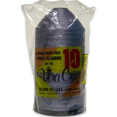 Imagem de Linha Vera Cruz para Pipa Fio 10 de 12000 Jardas 100% Algodão Tex 85 (Cinza)