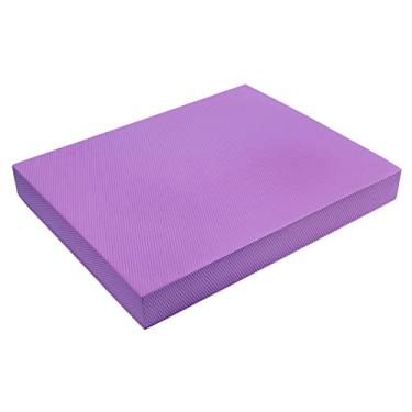 Imagem de Almofada de Equilíbrio de Exercício, Almofada de Espuma de Treinamento de Equilíbrio TPE Tapete de Ioga Portátil para Fitness, Ioga, Terapia Física (Rattan escuro roxo)