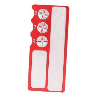 Imagem de menolana Snooker bilhar piscina cue ponta ferramenta scuffer bilhar cue acessórios superfície moagem placa arquivo clube cabeça moedor burnisher, Metal Vermelho