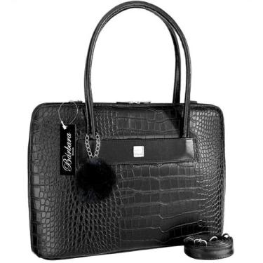 Imagem de Bolsa Feminina Notebook Pasta Maleta Chaveiro Pompom Fashion - Bárbara