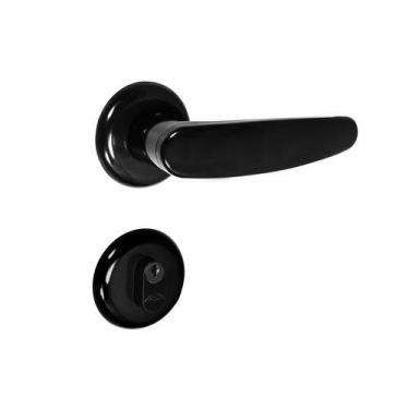 Imagem de Fechadura Arouca Externa Polo 55mm Roseta Em Nylon Preto, Preto