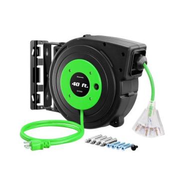 Imagem de Carretel de cabo de extensão retrátil DEWENWILS 40 pés 12/3C SJTOW