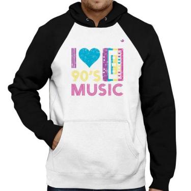Imagem de Moletom I love 90's music - Foca na Moda, Branco, Preto, M