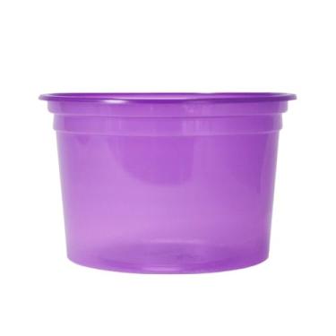 Imagem de Pote Descartável Neon 200ml ideal para Sobremesa e Sorvete com 50 unidades Forfest (Roxo)