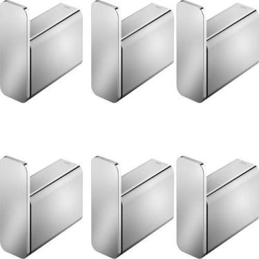 Imagem de Kit 6 Peças Cabide Porta Toalha Docol Flat Cromado 00960906