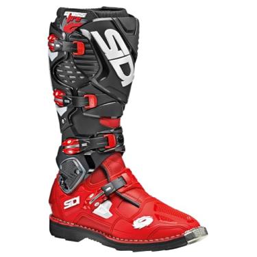 Imagem de Sidi Bota de motocicleta unissex, vermelha e preta, tamanho único masculino