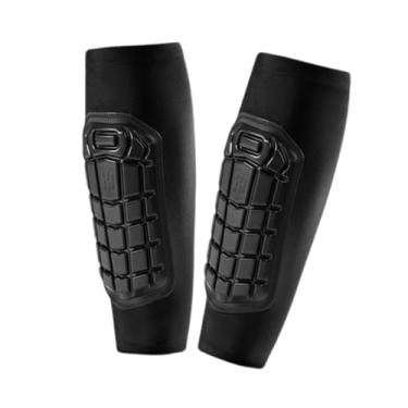 Imagem de UGPLM Joelheira shin guard shininguards à prova de choques capa de luva de futebol respirável e respirável para o treinamento de tênis de treinamento, Xl