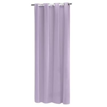 Imagem de Cortina Blackout PVC (Plástico) com UMA FOLHA Corta Luz 100% 1,40M x 2,50M de Parede com Ilhós (LILÁS)