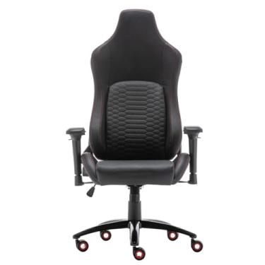 Imagem de Cadeira de escritório, apoio de braço ajustável 4D, cadeira de jogos, cadeira de computador com encosto alto, cadeira executiva de corrida, ergonômica, ajustável, giratória, cadeira de tarefas