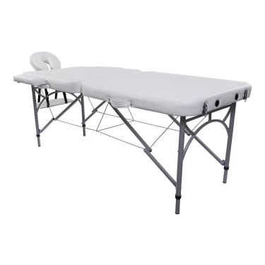 Imagem de Maca Portátil Dobrável Pelegrin PEL-1742 em Couro pu Branca