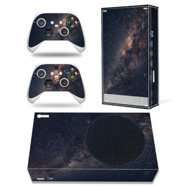 Imagem de Adesivo de película compatível com console Xbox Series S, capa protetora de vinil decalque para controle sem fio (preto)