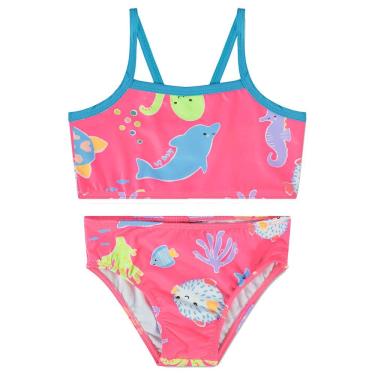 Imagem de Biquíni Bebê Proteção UV Bichinhos do Mar Pink Neon Up Baby