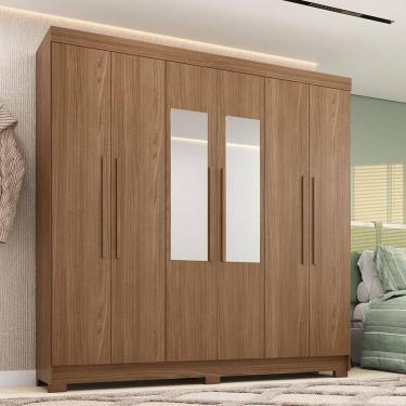 Imagem de Guarda-roupa Casal 194,4cm 6 Pt 2 Gv C Esp Horácio Estilo Mm Jatoba