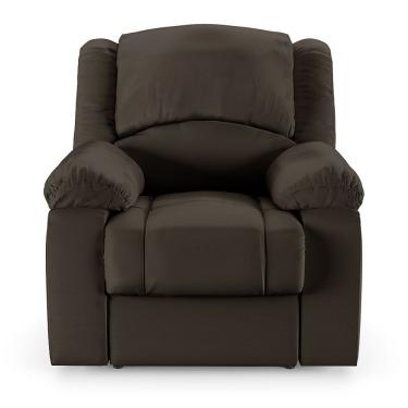 Imagem de Poltrona Do Papai Reclinável Sala De Cinema Barcelona Elétrica Massagem Usb Pu Marrom