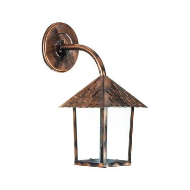 Imagem de Arandela Blumenau Colonial Quadrada Vidro Liso E27 Bivolt Cobre