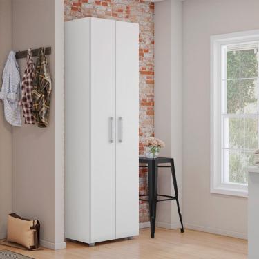 Imagem de Armário Multiuso 2 Portas 4 Prateleiras Beatriz - Ajl Móveis Branco