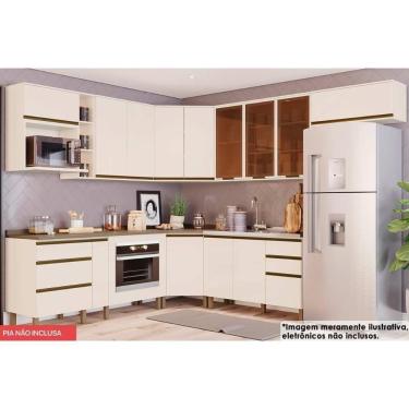 Imagem de Cozinha Modulada Connect 17 Peças 8aéreos+5balcões+4complemntos C5p87 Off White2 Aéreos + 1 Balcão + 1 Complemento