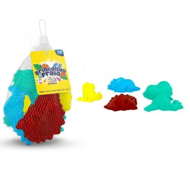 Imagem de Kit Brincando Na Praia Acrilex - Dinossauro