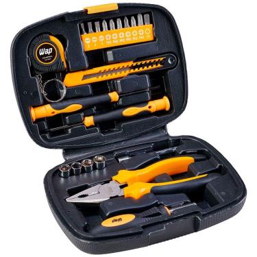 Imagem de Kit De Ferramentas Wap Mkf21 Com Maleta 21 Peças Preto Com Amarelo