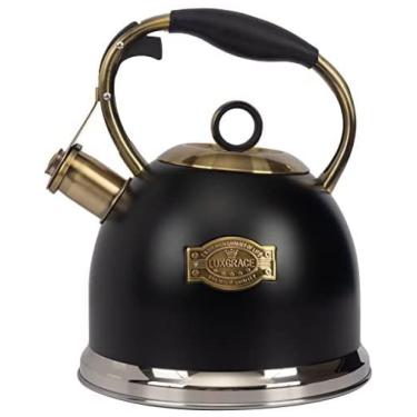 Imagem de Chaleira de Chá 3L em Aço Inoxidável com Apito, LUXGRACE T12 Black, Preto