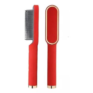 Imagem de Escova Alisadora de Cabelo Bivolt 45W 5 Níveis Vermelha 220V