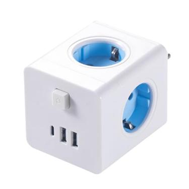 Imagem de Conversor de Tomada | Tomada Para De Carregamento - Entrada USB com Proteção Contra Sobrecarga Adaptador Portátil para Viajantes Laptop e Telemóvel