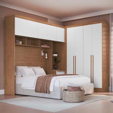 Imagem de Guarda-roupa Modulado Casal 10 Portas 3 Gavetas - Móveis Castro