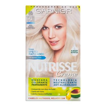 Imagem de Tintura Creme Nutrisse Garnier Louro Platinado Prefeito 12.11 Kit