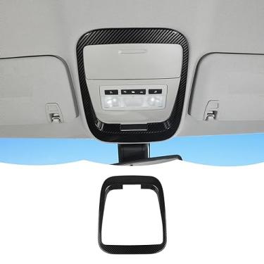 Imagem de RT-TCZ Lâmpada de leitura de teto de fibra de carbono painel acabamento capa decoração acessórios interiores compatíveis com Chevrolet Colorado 2011-2023, para GMC Canyon 2011-2023