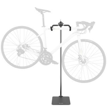 Imagem de Asixxsix Suporte de bicicleta,suporte de chão ajustável com ganchos revestidos de esponja para bicicletas de montanha e estrada de 26 a 29 polegadas,armazenamento de garagem interna