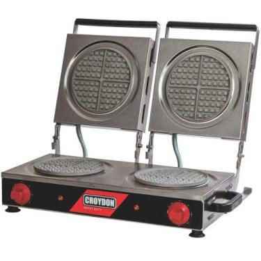 Imagem de Máquina de Waffle Elétrica Croydon Redonda Dupla MWRD, 220V